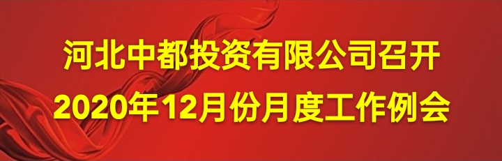 中都投資集團(tuán)公司召開2020年12月份月度工作例會
